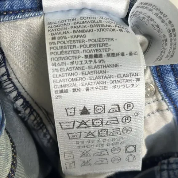 Levi’s Curvy 529 Boot Cut Jeans Light Blue Acid Wash 16 - Picture 4 of 9